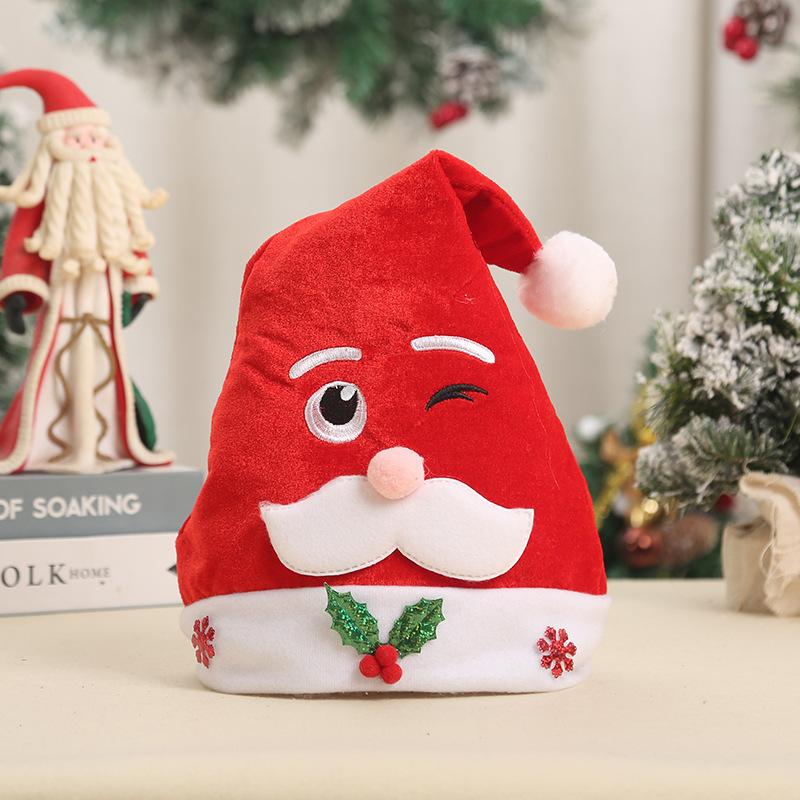 Christmas Gift Christmas Decal Cartoon Christmas Hat Santa Claus Snowman Fawn Glowing Hat Party Decoration