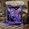 Coperta da divano a tema unicorno con nome personalizzato, coperta morbida e accogliente per casa, divano, letto