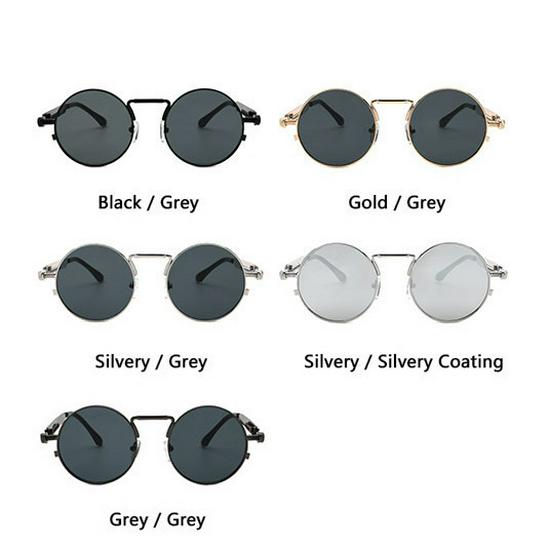 2025 Unisex Retro Round Metal Sunglasses - Trendy European American Fashion Glasses