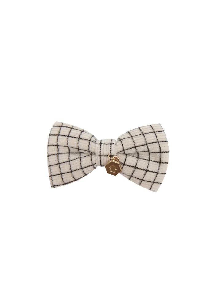 B23305 Check Ribbon 2-Piece Hairpin Set (1 Color / Free)