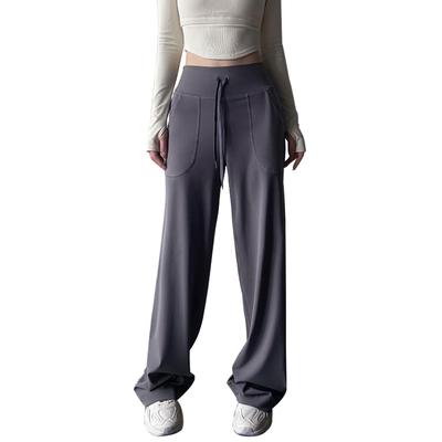 Yodilala Yoga Langer Jogger Lockere Größe S Damen Leggings, Hosen, Feuchtigkeitstransportierend, Schnelltrocknend, Hosen mit hohem Bund, Passform, Grau,