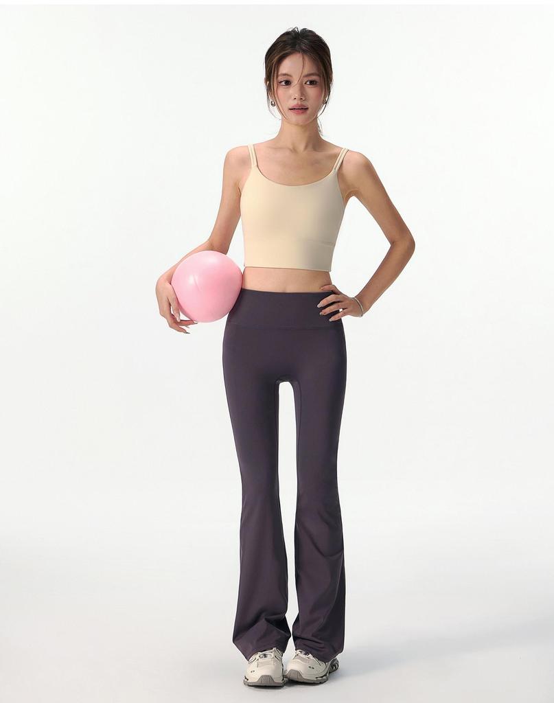 High-Waisted Flared Yoga Pants - Butt-Lifting, Camel Toe-Free, Perfect for Dance, Running, and Pilates.