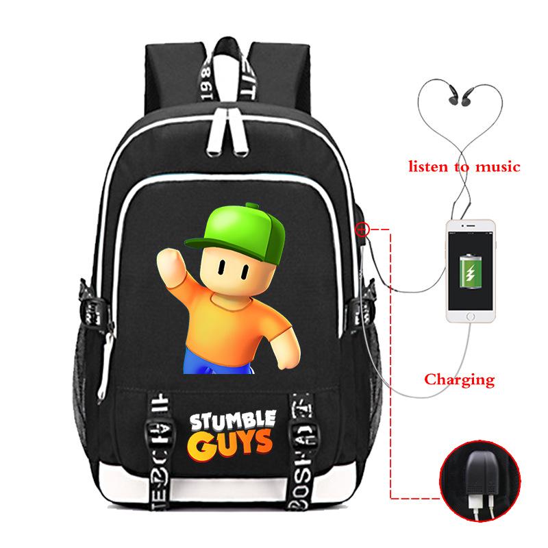 New collision party Stumble Guys game merchandise junior high school bag leisure bag travel bag