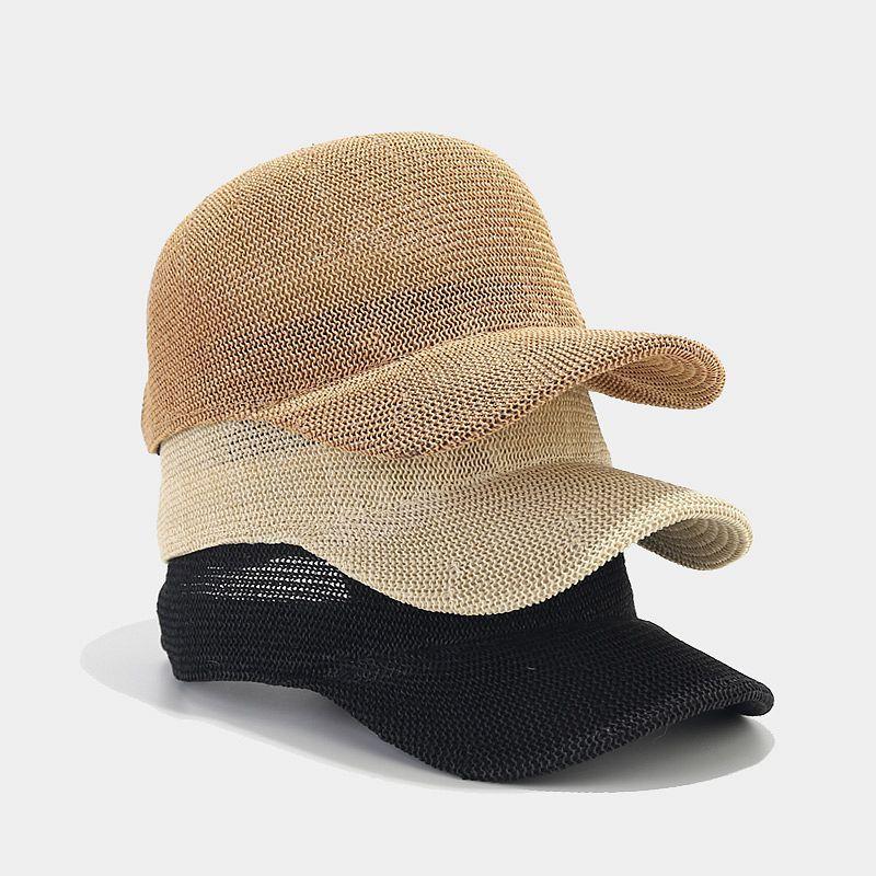 Summer Cotton Curved Brim Cap With Sun Protection And Ventilation For Casual Wear