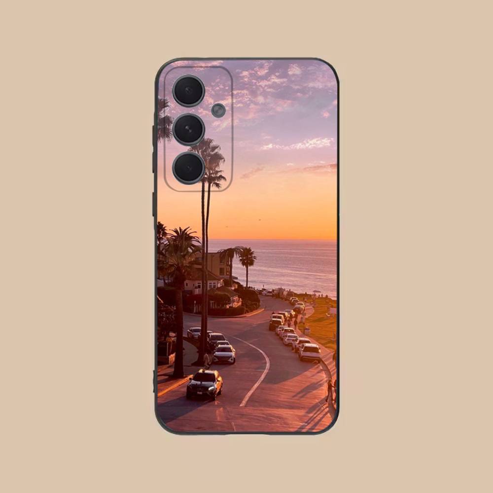 Seaside Station  Phone Case For Samsung S25,24,21,22,23,20,S30,Ultra,Plus,Fe,Lite,Note,5G Black Cover