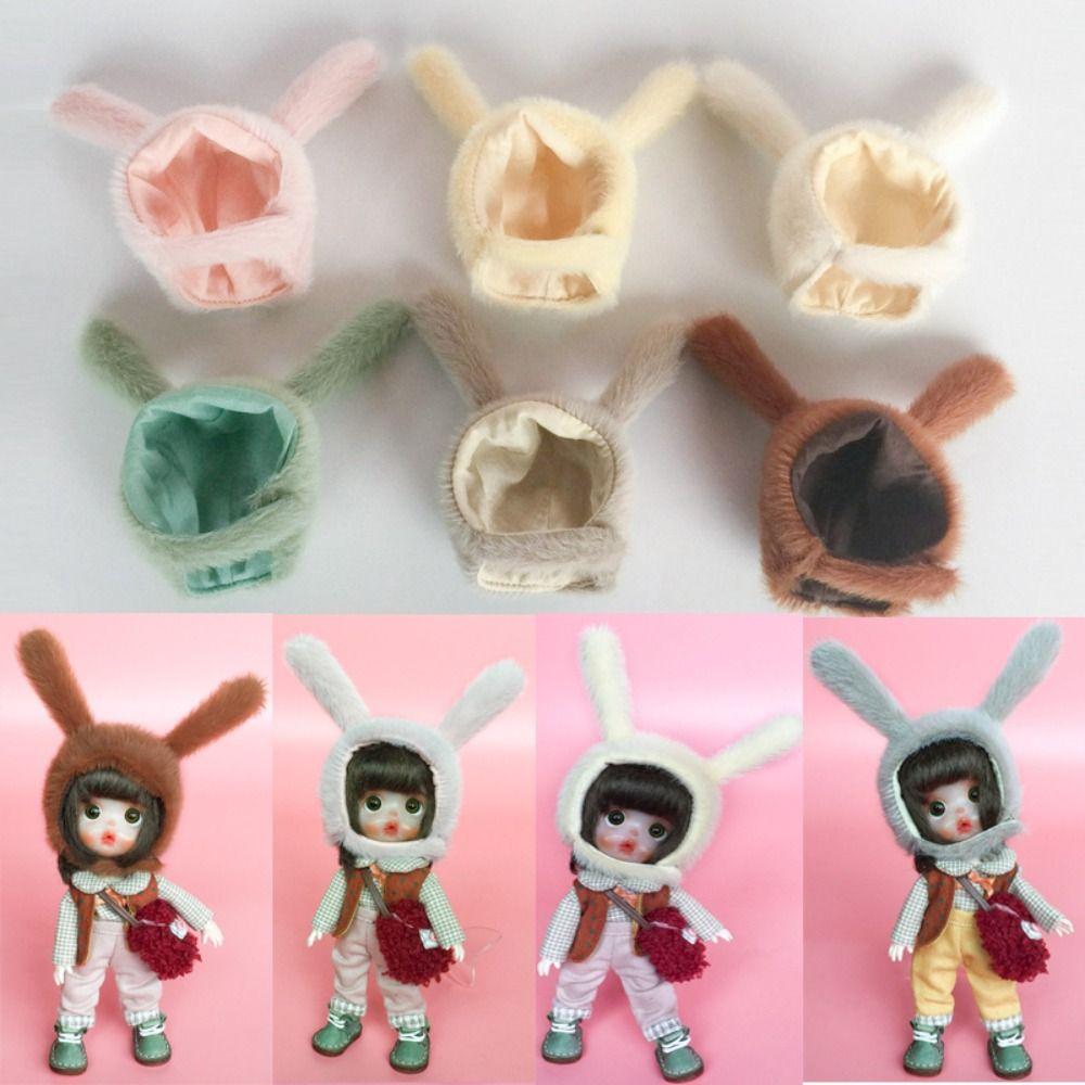 

Одежда для кукол с мультяшными животными, аксессуары, 5 цветов, шляпа с кроличьими ушками для кукол Obitsu11, кукла 1/12bjd
