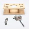 14Pcs/Set Party Bar Professional Bartender Kit Mixer 550ml Shaker Bar Set Premium Barware Tool Supplies with Wood Frame