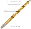 99Pcs 1 4 1 16 Twist Drill Bit Set HSS Titanium Coated Anti Rust Wear Resistant High Speed Steel Drill Bits