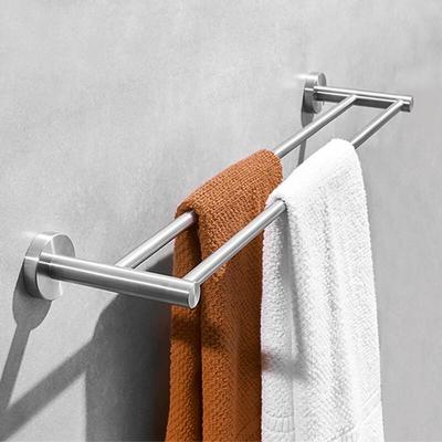 Porte-serviettes double plat en acier inoxydable 304