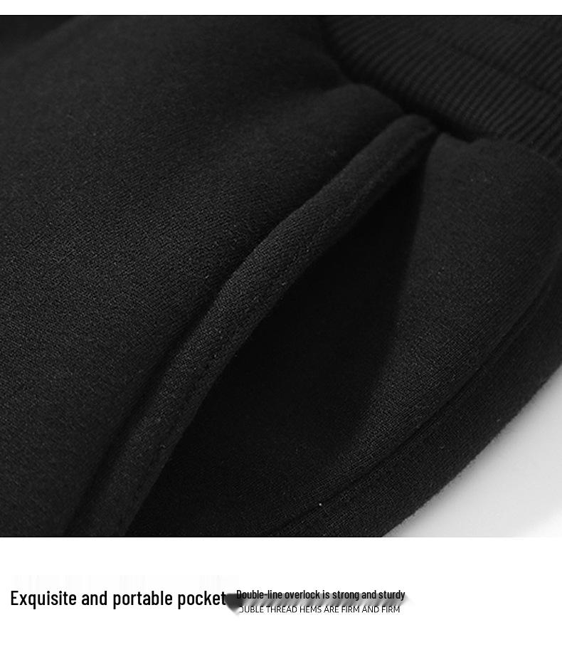 Men's Cross-Border Fleece-Lined Sweatpants 2025 - Winter Joggers with Thick Lamb's Wool, European Size.