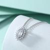 925 silver full diamond zircon pendant personalized flower sunflower necklace female niche feeling European and American fashion collarbone chain INS