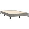 Cadre de lit avec matelas - Maison Exclusive - 120x190cm - Velours gris clair - 2 places