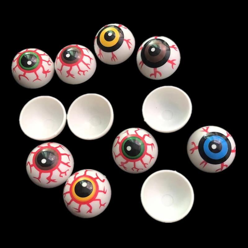 10Pcs 2.3Cm Funny Half Round Eyeballs Halloween Simulation Props Decoration Children'S Horror Scary Trick Treat Prank Toys