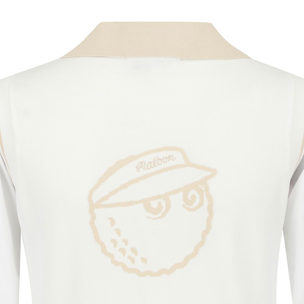 MALBON GOLF Women'S Cooling Sleeve Hybrid Knit White (Woman)