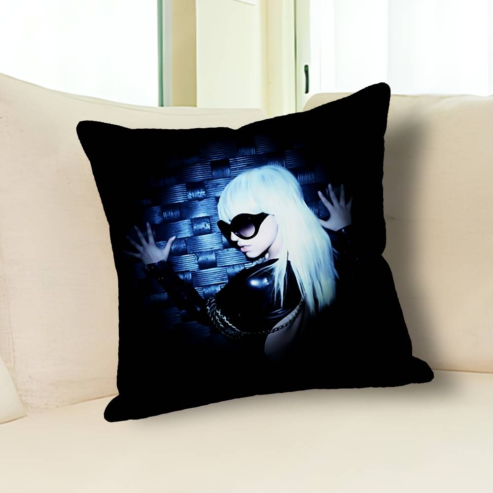 Sängerin L-Lady Gaga Mayhem Anime Berühmtheit Merchandise All-Match Bedruckter Kissenbezug Sofa Auto Büro Raum Dekoration Schutz