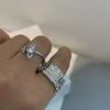 Adjustable Geometric Diamond Zircon Letter Ring - Empress Dowager Cixi Inspired