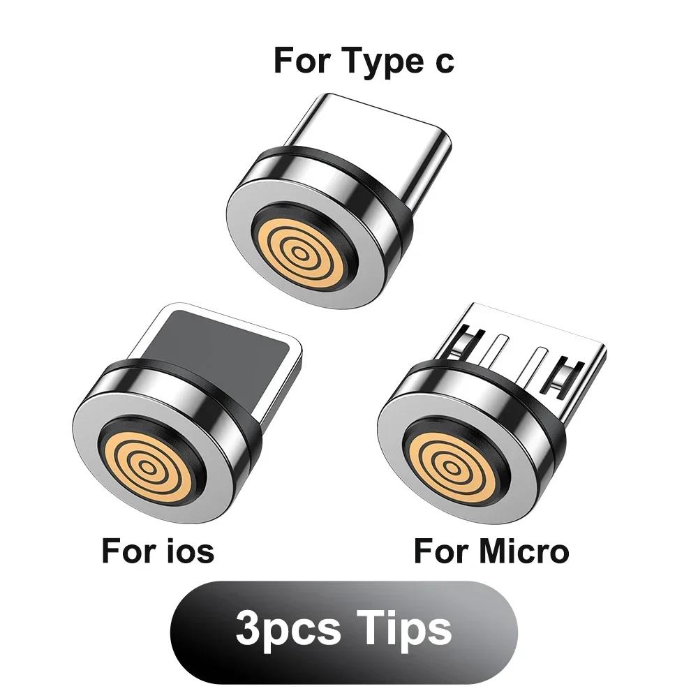 540 Rotate Magnetic Cable 5A Fast Charging Type C Cable For iPhone Xiaomi Realme Micro USB Magnet Charger Phone Data Cord