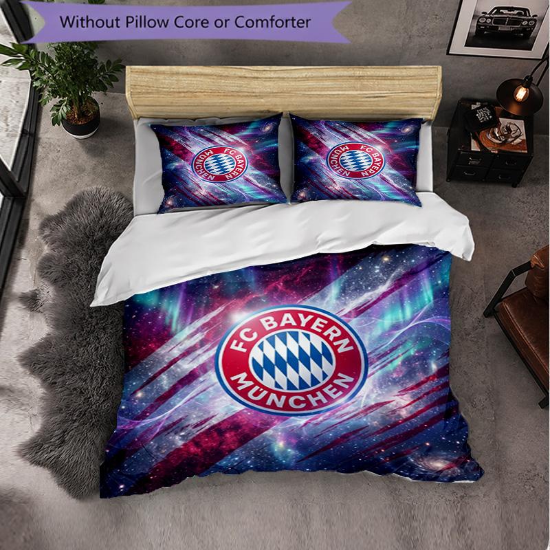 Set Biancheria da Letto Bayern Monaco Modello 3 Pezzi Morbida Copripiumino in Microfibra con Federe per Camera da Letto