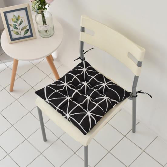 Square Polka Dots/Square Grid Tie On Chair Cushion Seat Mat Home Office Decor