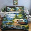 Outdoor camping enthusiasts Style Duvet Cover Pillow Case Bedding Set Quilt Cover Double Bed Home Textileextile Luxury Gift