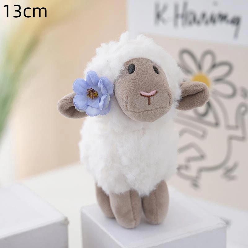 Cute Flower Lamb Plush Toys Ultra Soft Fluffy Fabric For Kids Birthday Gifts Home Decor Bag Pendants