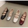 Fashion New Women's Mary Jane Shoes for Women Retro Medium Heel Women's Single Fashion Gloss Soft Comfort Ballet Shoes Zapatos Mujer