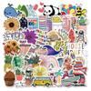 50 Purple Cartoon Graffiti Stickers for Suitcase, Water Bottle, Skateboard, Refrigerator - Waterproof and Mixable Decals