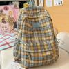 Schultasche Britischer Retro-Karopack Rucksack Mädchen Mittelschülerin Schultasche Große Kapazität Ins High School College Student Vielseitiger Rucksack