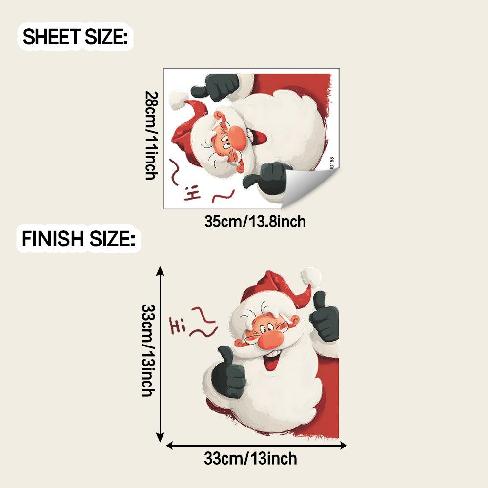 

Персонализированное украшение дома Санта-Клаусом, антистатические наклейки на стекло для двери и окна