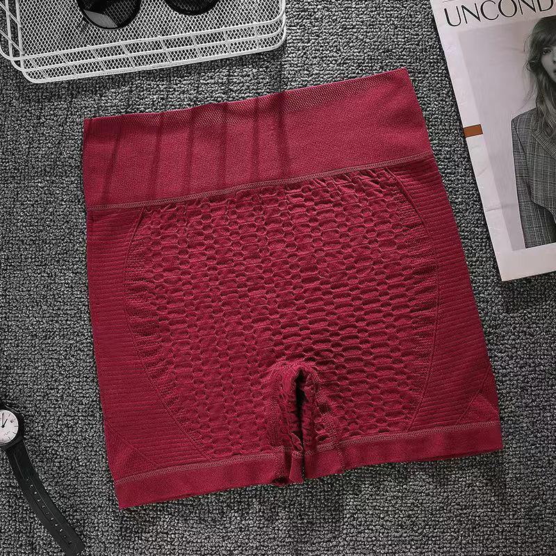 Women's High-Waisted Tummy Control Yoga Shorts with Peach Hip-Lifting Design