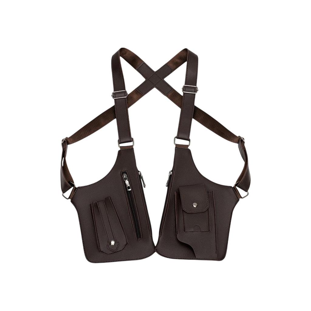 Underarm Shoulder Bag, Crossbody Wallet, Large Capacity Double Pocket