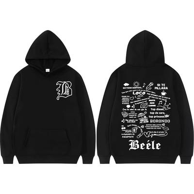 Rapper Beele Borondo Tour 2025 Grafik-Hoodies Herrenbekleidung Vintage Übergroßes Sweatshirt Casual Hochwertiger Hoodie Streetwear