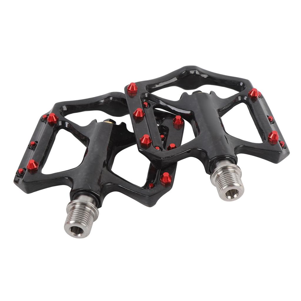 1 Pair Carbon Fiber Pedal Slip Resistant Lightweight Improved Control Cycling Pedals for Mountain Road Riding