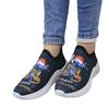 Large size spring and autumn new casual single shoes Santa Claus round head women's sports shallow mouth fly-woven breathable single shoes