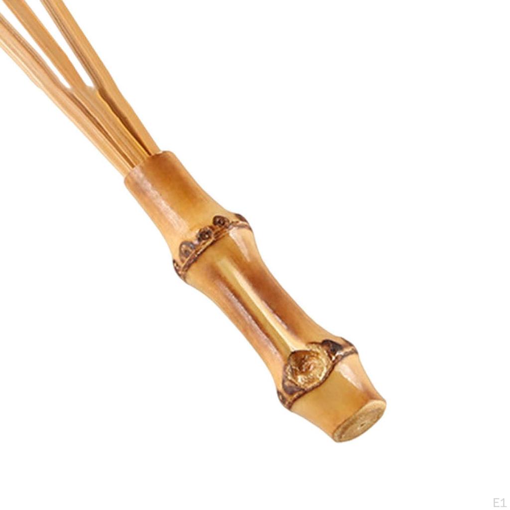 Bamboo Egg Whisk Convenient Beater for Frothing Whisking Baking Supplies