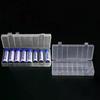 1/3/5Pcs Hard Container Holder Case 8 Slots Transparent Plastic Battery Storage Box For AAA/AA Battery Organizer Accessories