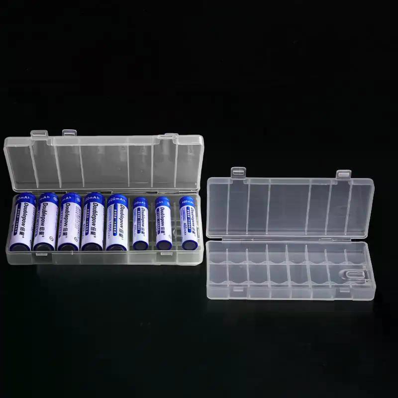 1/3/5Pcs Hard Container Holder Case 8 Slots Transparent Plastic Battery Storage Box For AAA/AA Battery Organizer Accessories