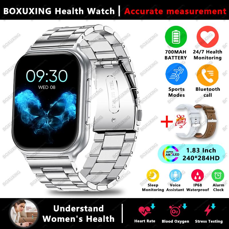 New Smart Watch Men 1.83'' AMOLED Screen 700MAH Outdoor Sports IP68 Waterproof Heart Rate GPS Grack Bluetooth Call Smartwatches