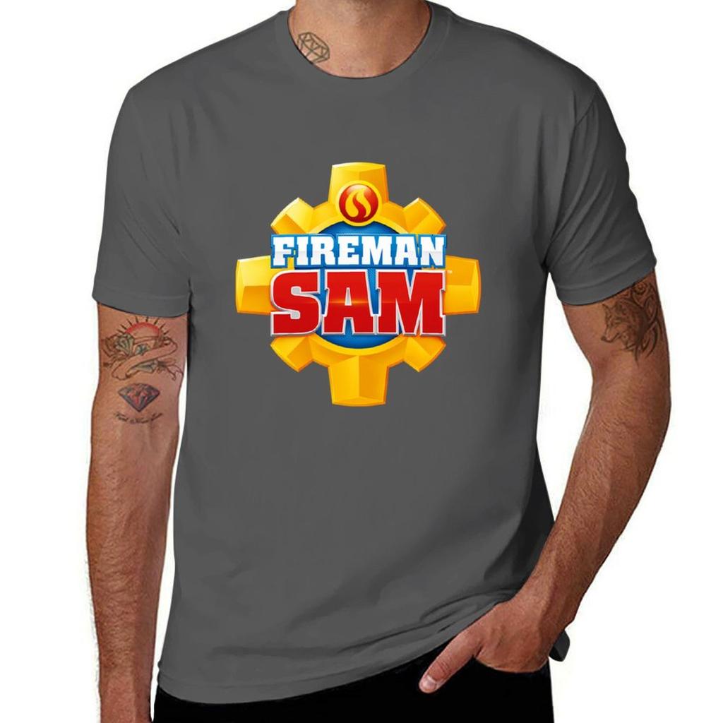 Beautiful Model Fireman Sam T-Shirt T Shirts Designer Man T Shirt Cotton High Quality Anime T Shirts Oversize T-Shirt