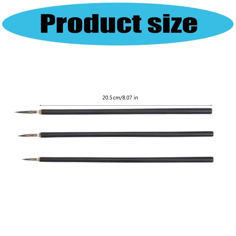 3Pcs Professional Calligraphy Brush Wood Handle Chinese Painting Brushes for Calligraphy Antithetical Couplet Writing