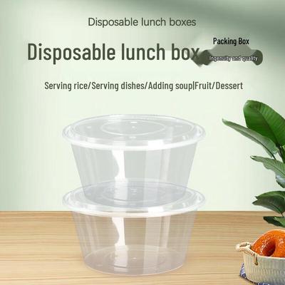Ronghe Einweg 3500ml Transparente Takeout-Mahlbox mit hohem Deckel