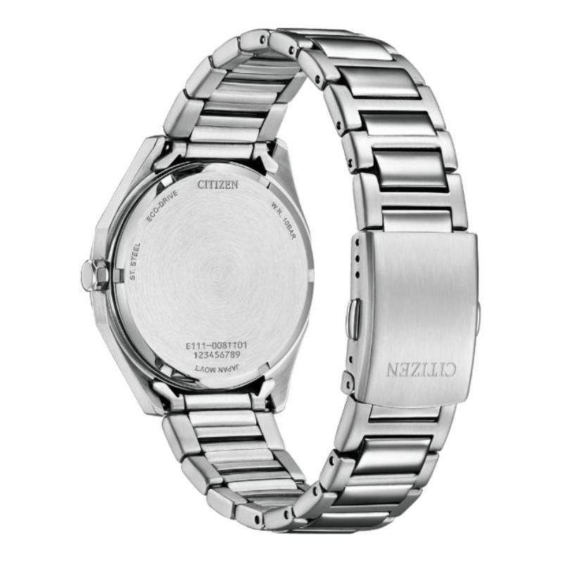 CITIZEN series 100 meters waterproof solar Quartz Steel Strap men's watch black dial BM7620-83E