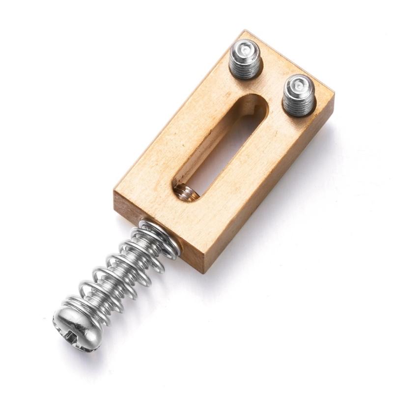 10.5mm Electric Guitar Set Tremolo Bridge Saddle Brass Flat Top Guitar Bridge Saddles with Wrench Electric Guitar Parts