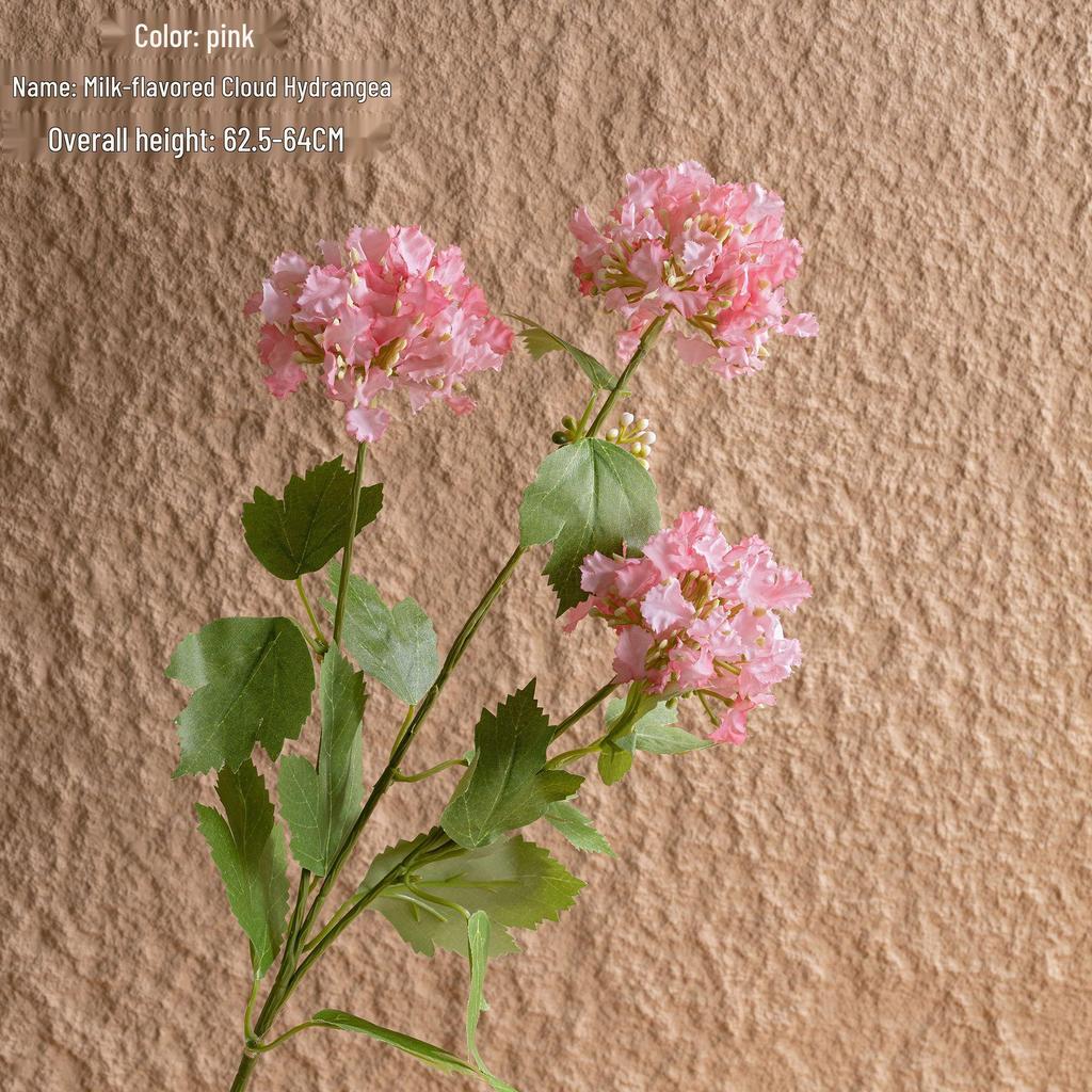 Milk-Flavored Cloud Hydrangea Artificial Flowers for Green Plants and Wedding Crafts INS Decoration