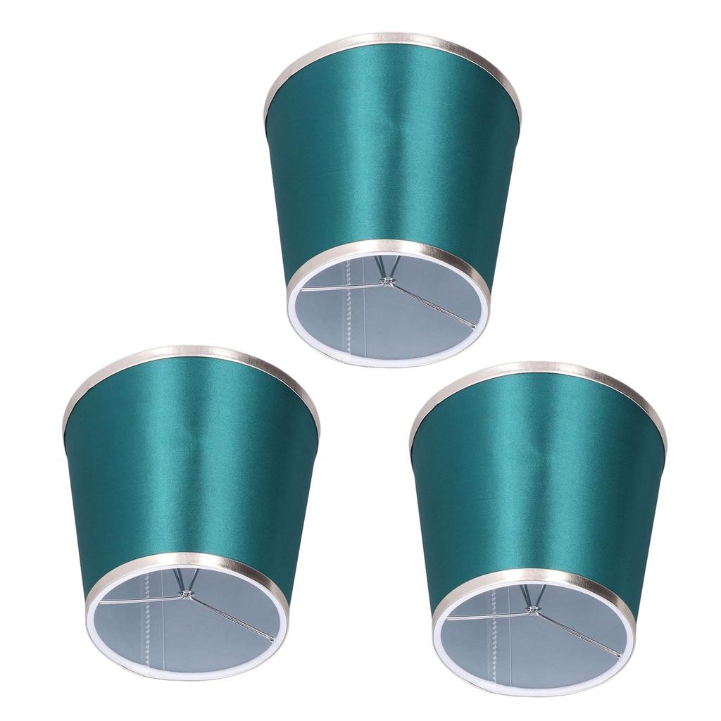 3Pcs Barrel Cloth Lampshade Clip On Bulb Lamp Shade Covers for Table Lamps Chandelier