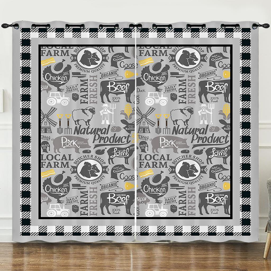 Gardin Resa Husbil Illustration 3D Digitaltryck Mörkläggningsgardin Genomslag