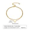Stainless Steel Anklets Bracelet for Women, Flower Heart Seashell Charms Layered Anklets, Waterproof Gold Plated Anklet