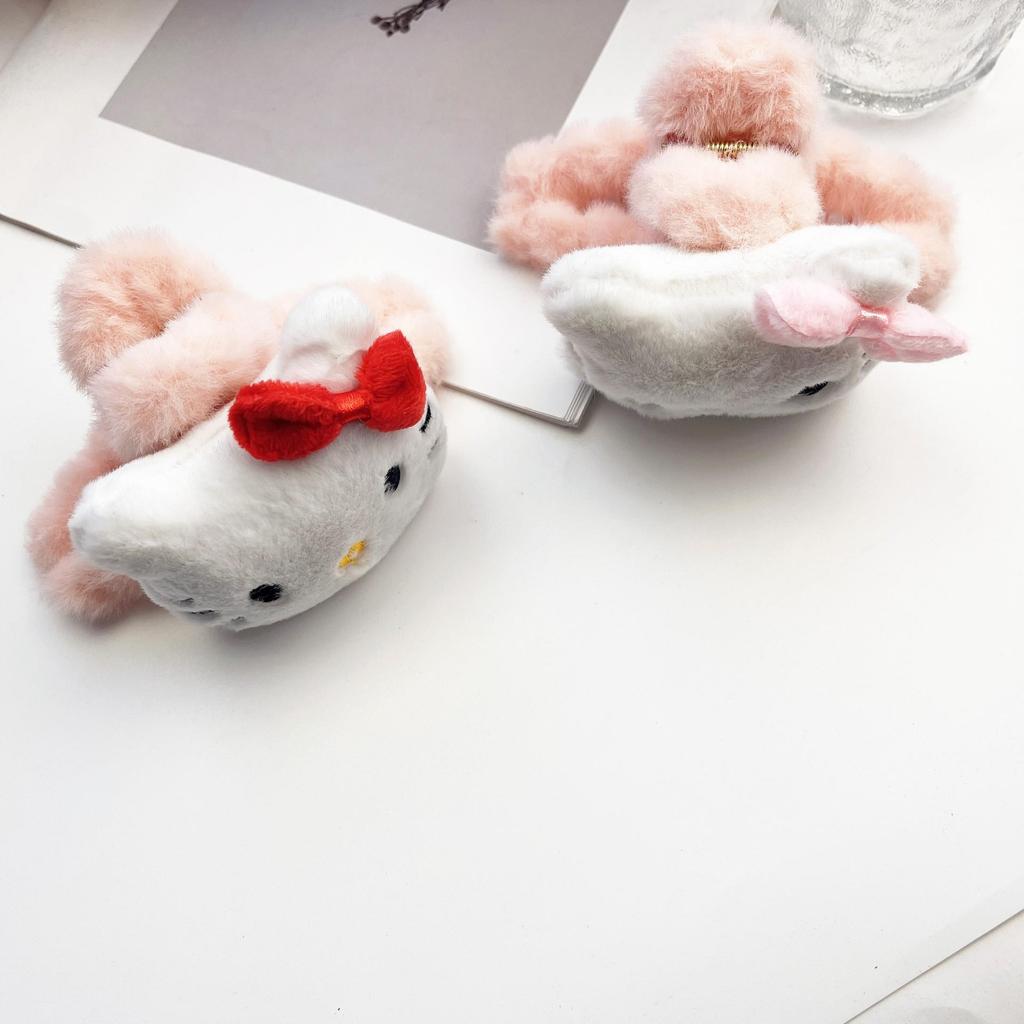 Cute Hello Kitty Cat Plush Double-Sided Shark Claw Hair Clip