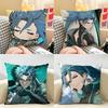 Wuthering Waves Jiyan Cushion Cover Natural Linen Organic Fabric DoubleSided Printing Room Sofa Decor Pillow Case