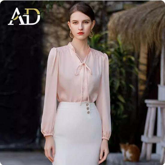 

Spring 2024 Pink Women s Shirt - French-Inspired Niche OL Commute Top XXXL